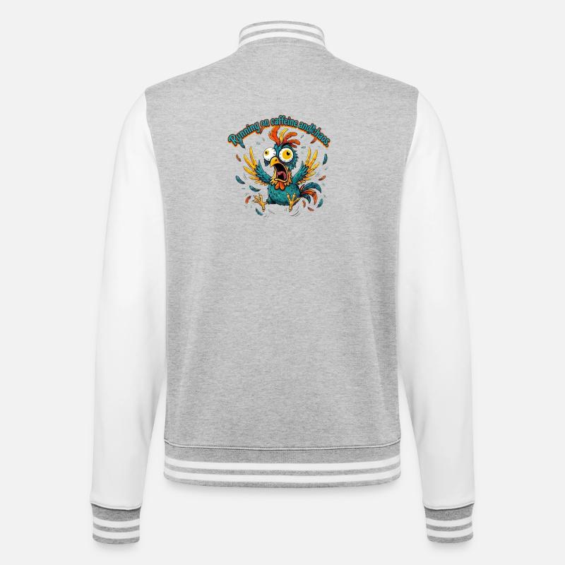 Coffee and chaos tap design - College Sweat Jacket - heather grey/white