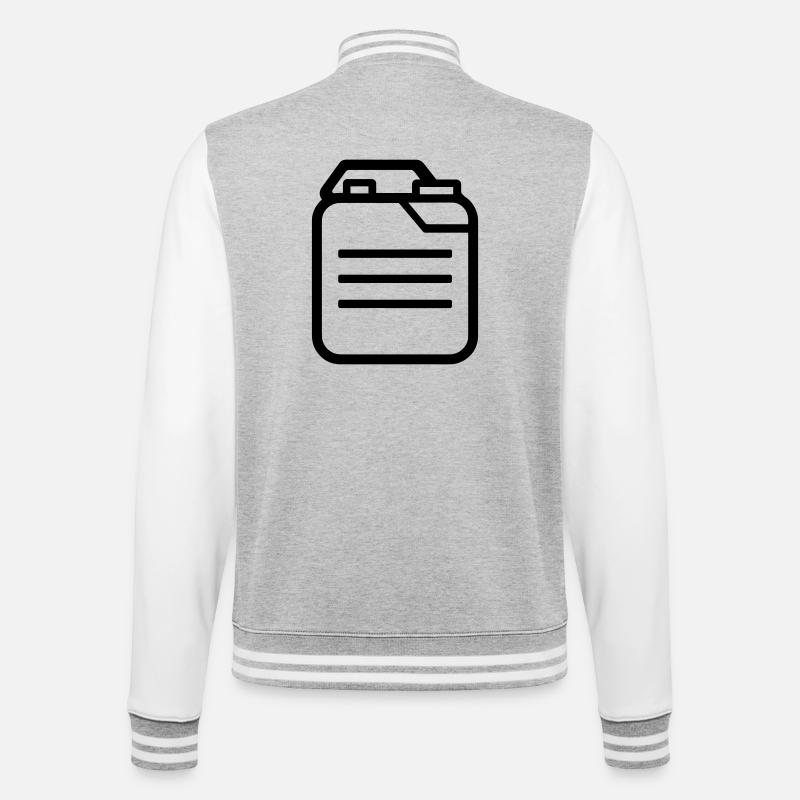 bidon  - Veste Teddy - gris chiné / blanc