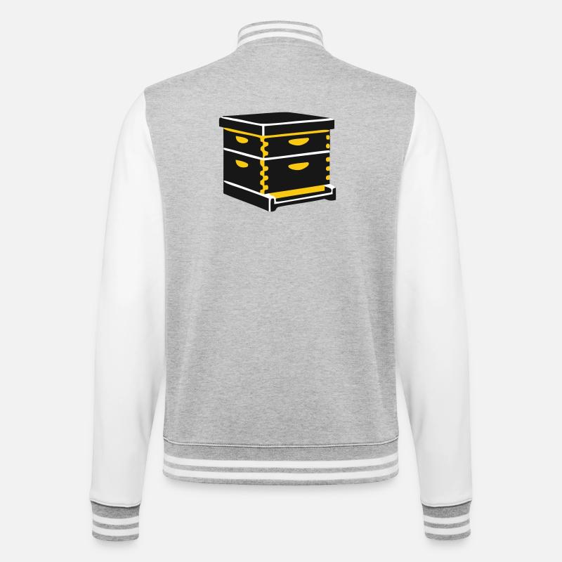 Ruche, apiculteur d’apiculture d’apiculture - Veste Teddy - gris chiné / blanc
