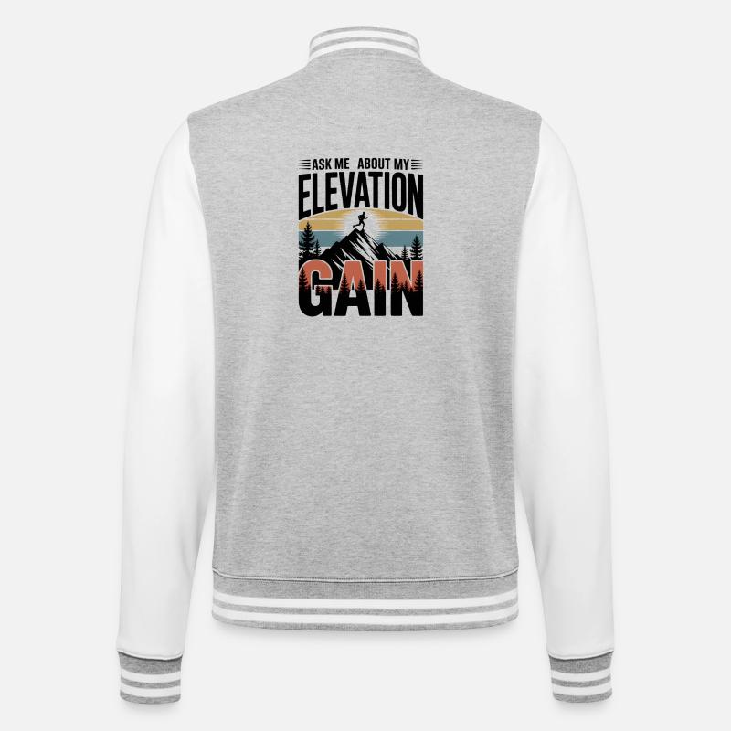 Ask me about altitude | Trail running - College Sweat Jacket - heather grey/white
