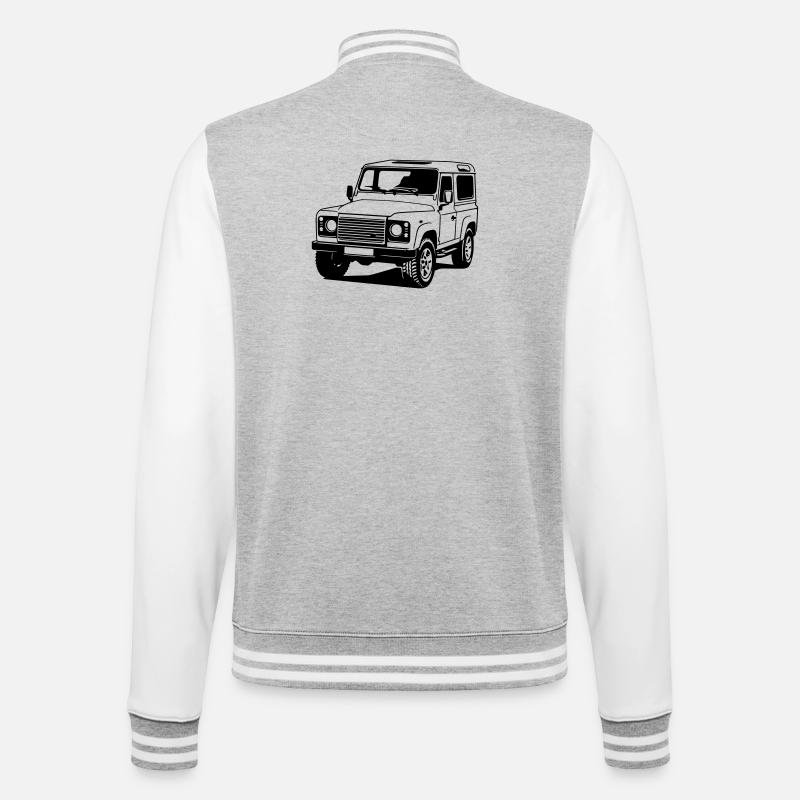 Defender - College Sweat Jacket - heather grey/white