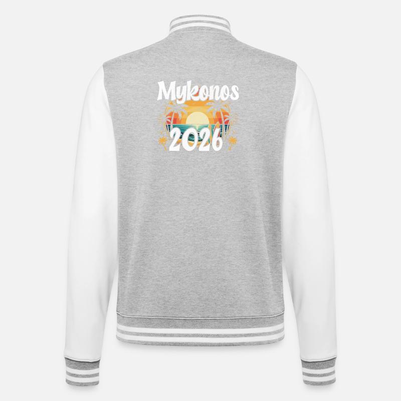 Mykonos 2026 - College Sweat Jacket - heather grey/white