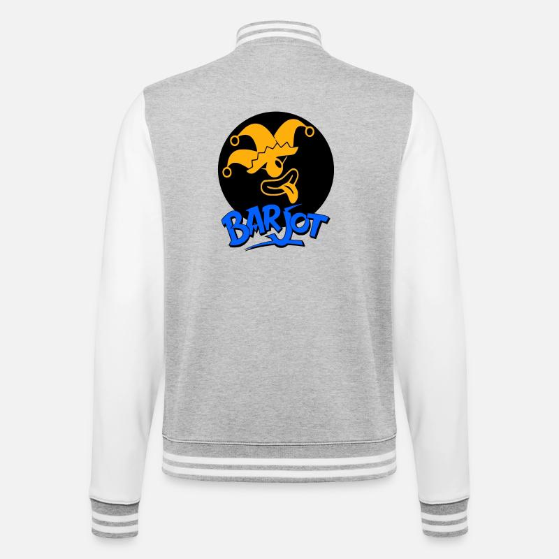 Barjot - College Sweat Jacket - heather grey/white