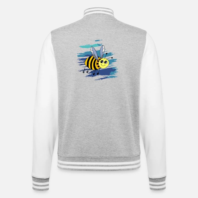 insect - College Sweat Jacket - heather grey/white
