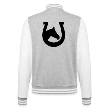 horseshoe - College Sweat Jacket - heather grey/white - Back - Marisol (170cm)