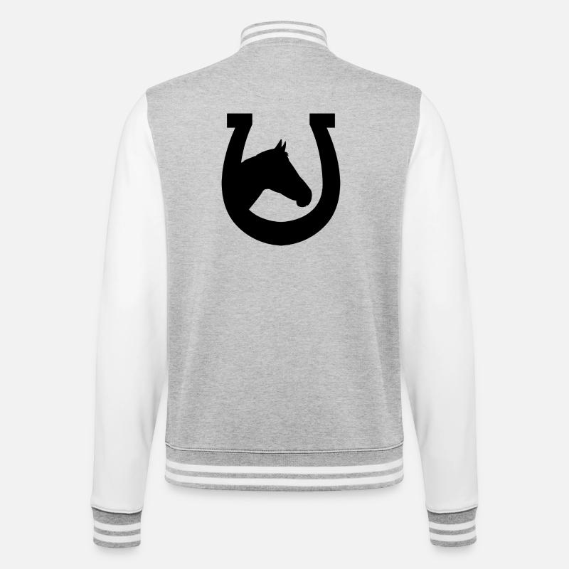 horseshoe - College Sweat Jacket - heather grey/white