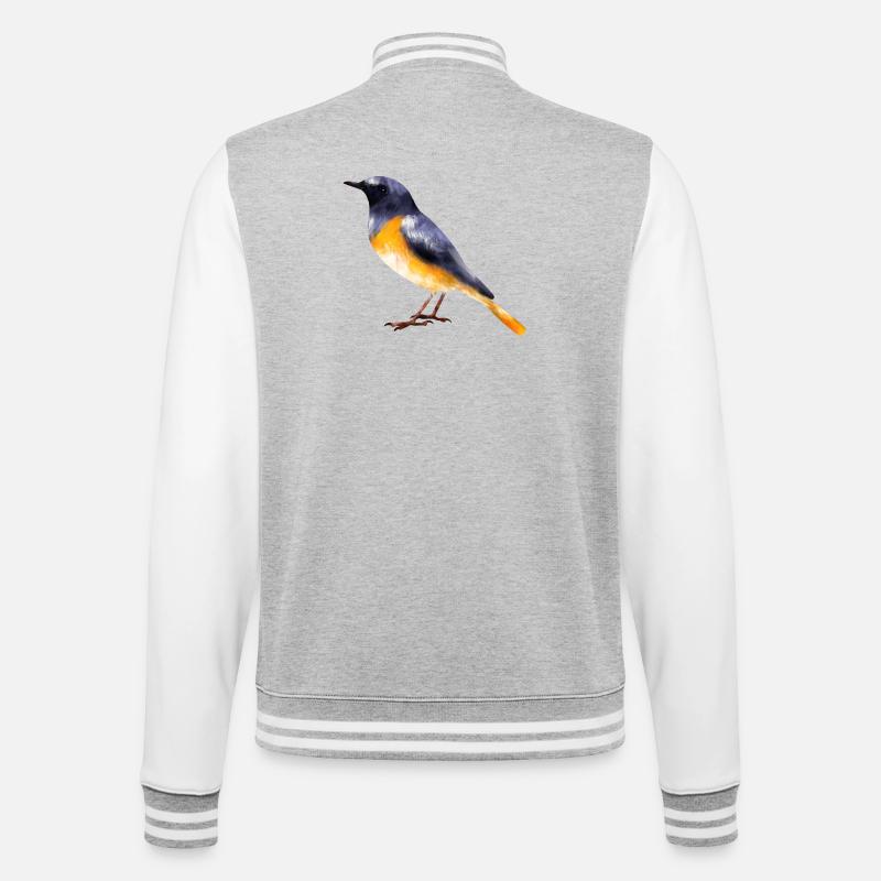 Redstart - College Sweat Jacket - heather grey/white
