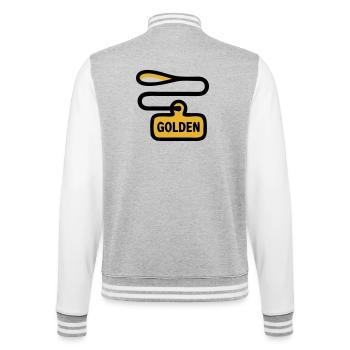 Hundeleine Golden Retriever Gassi Gehen - College-Sweatjacke - Grau meliert/Weiß - Hinten - Marisol (170cm)