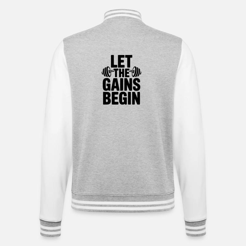 Que les gains commencent - Veste Teddy - gris chiné / blanc