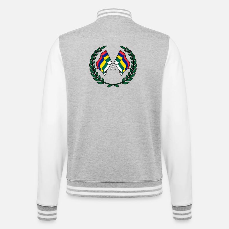 Terschelling Laurel Custom – Island Edition - College-Sweatjacke - Grau meliert/Weiß