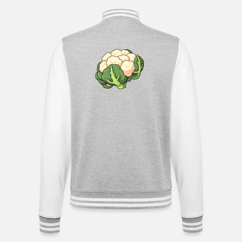 chou-fleur - Veste Teddy - gris chiné / blanc