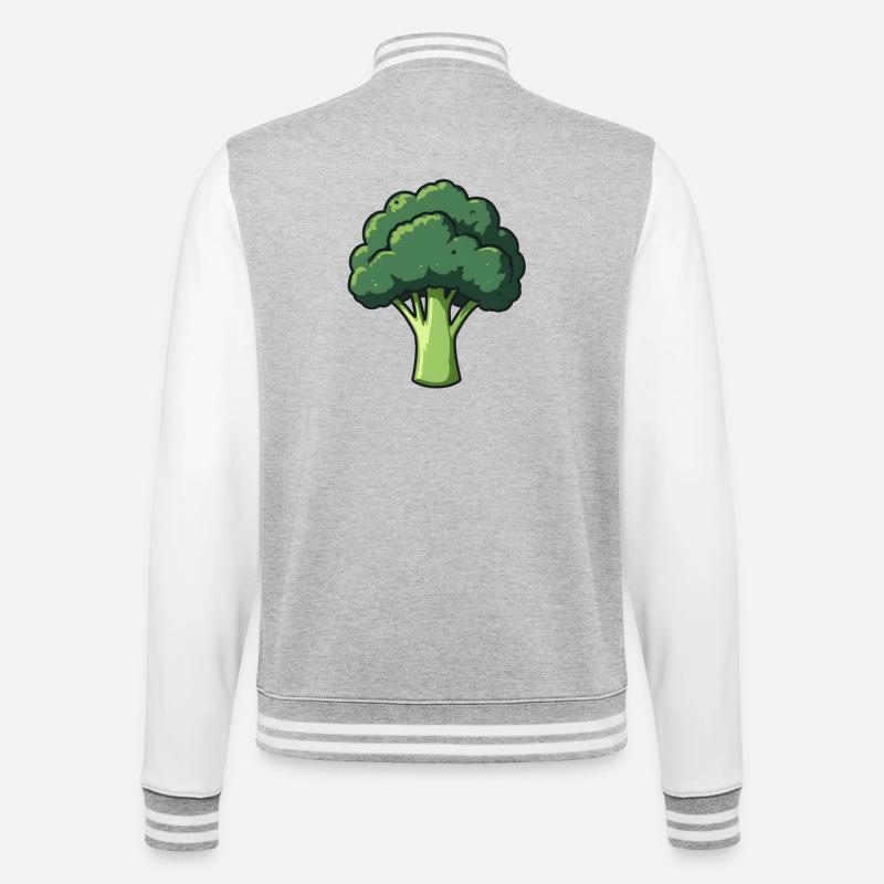 Brocoli - Veste Teddy - gris chiné / blanc