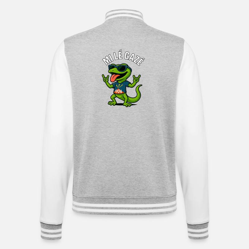Fuel Gassed 974 - College Sweat Jacket - heather grey/white