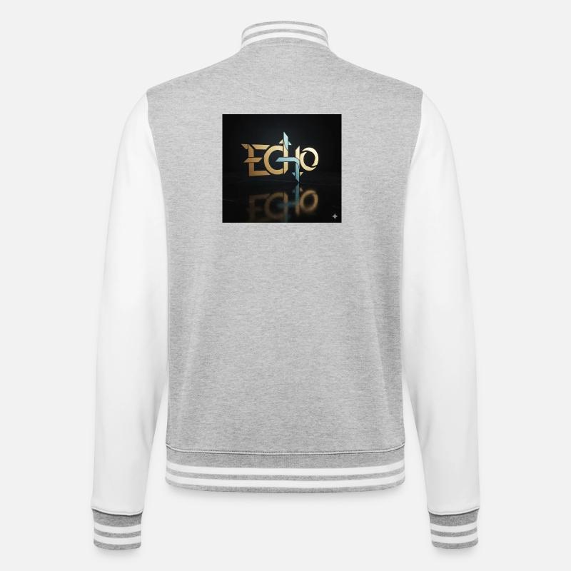 Jeu de lumière Echo Geometry - Veste Teddy - gris chiné / blanc