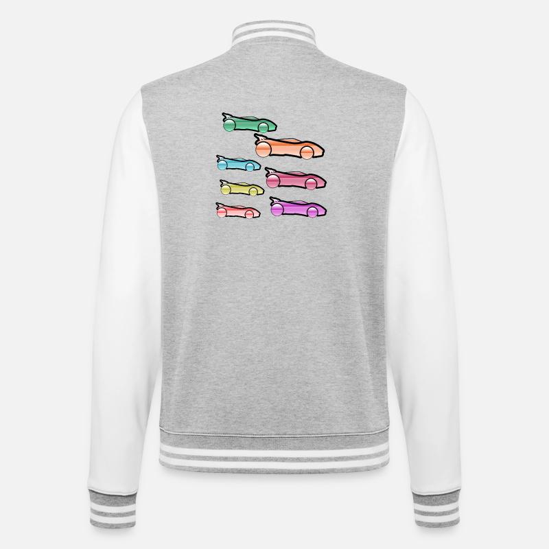 Automobiles - Veste Teddy - gris chiné / blanc