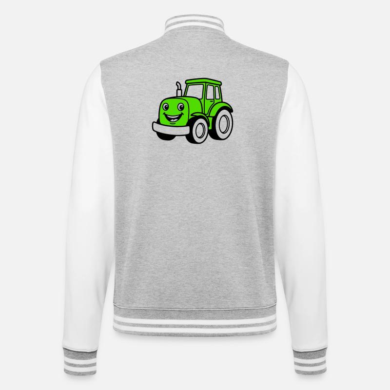 Tractor children - College Sweat Jacket - heather grey/white