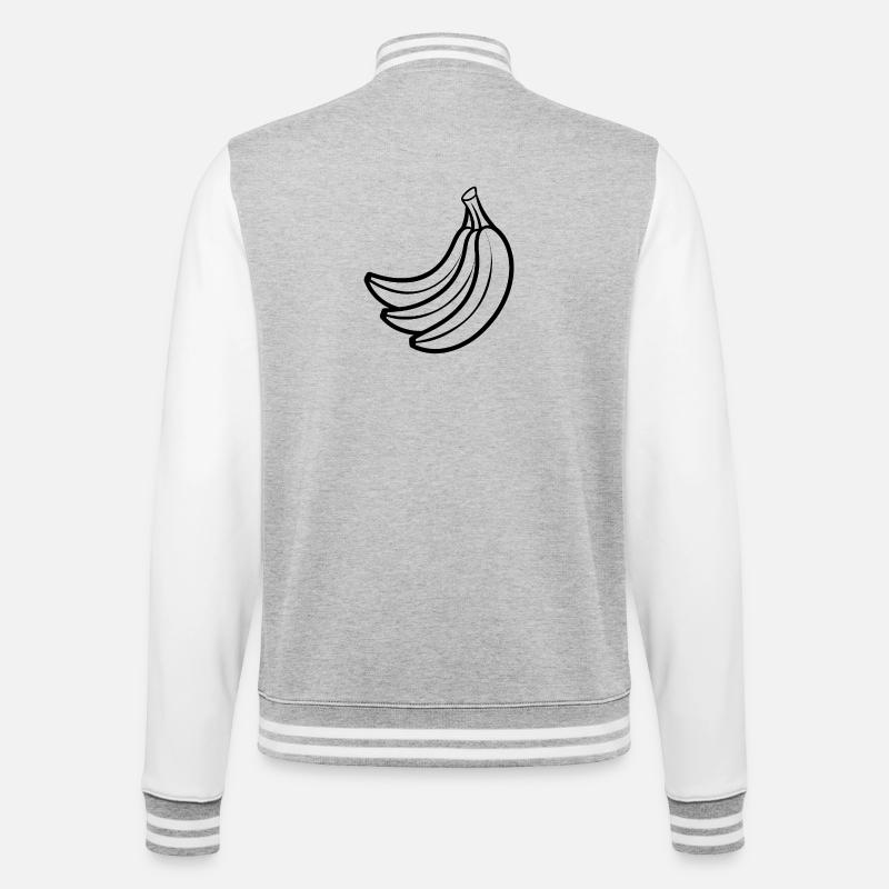 Bananas - College Sweat Jacket - heather grey/white