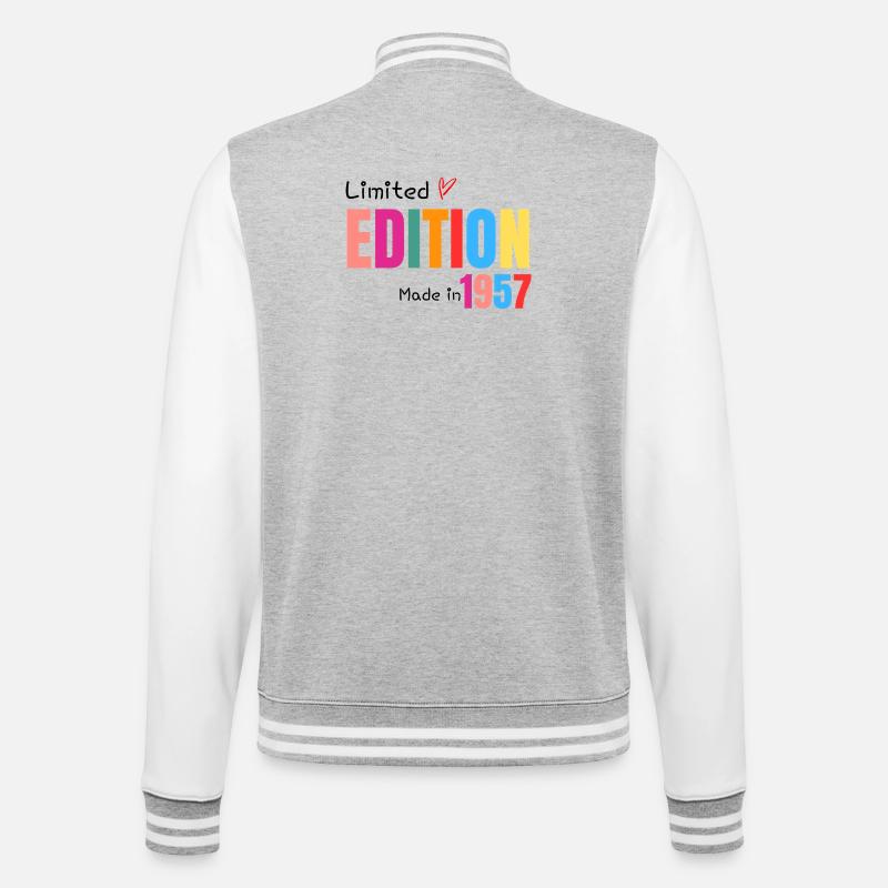Limited edition Made in 1957 - College Sweat Jacket - heather grey/white