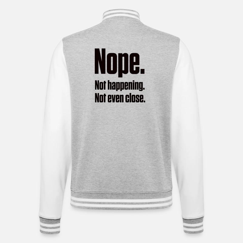 Nein, das passiert nicht, neurodivergente PDA-Stolz - College-Sweatjacke - Grau meliert/Weiß