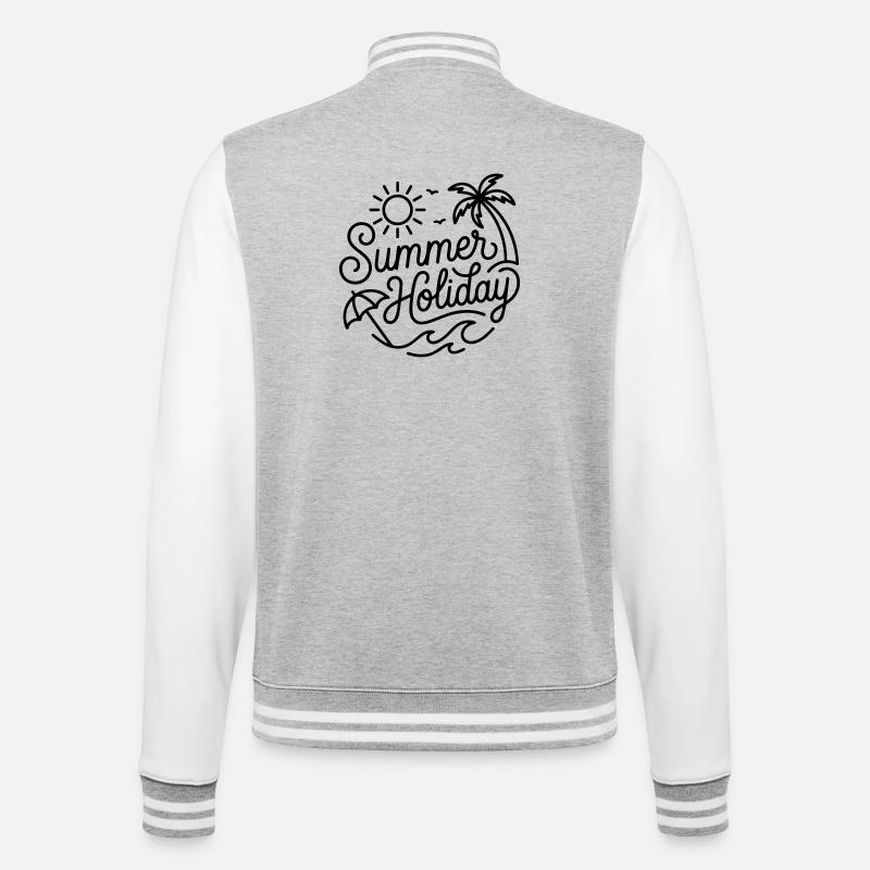 Summer holidays - College Sweat Jacket - heather grey/white