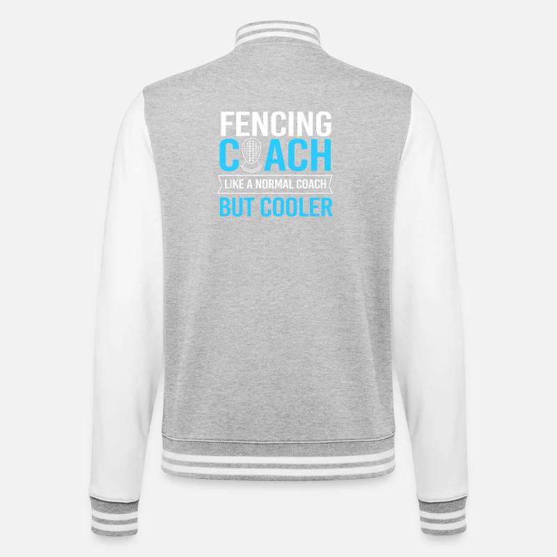 fencing - College Sweat Jacket - heather grey/white
