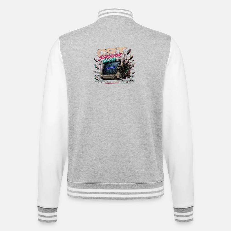 No_HDMI_required - College Sweat Jacket - heather grey/white
