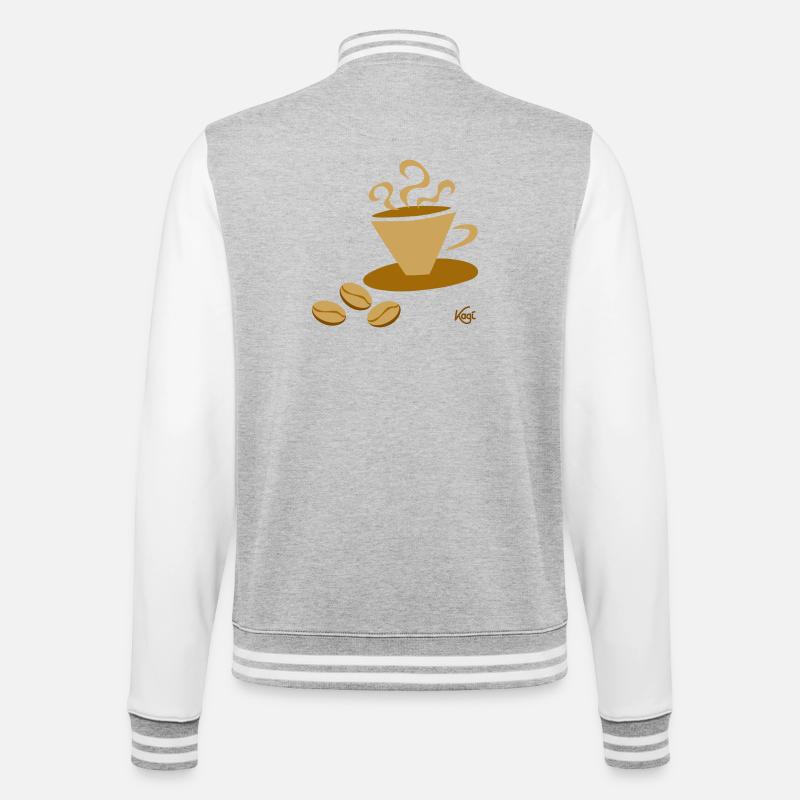 Tasse à café2 - Veste Teddy - gris chiné / blanc