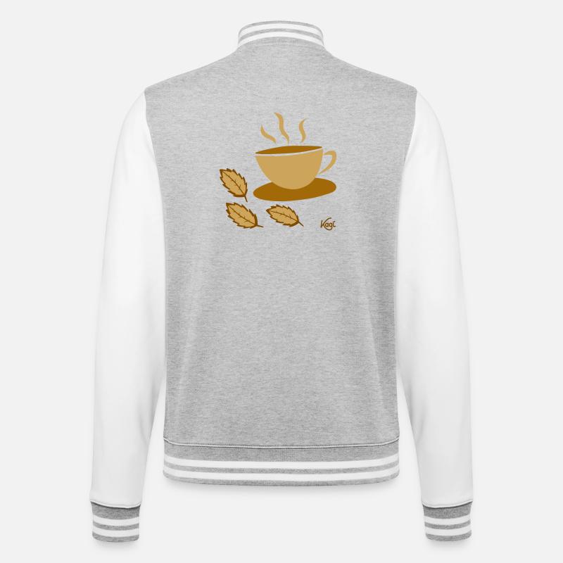 Tasse de thé2 - Veste Teddy - gris chiné / blanc