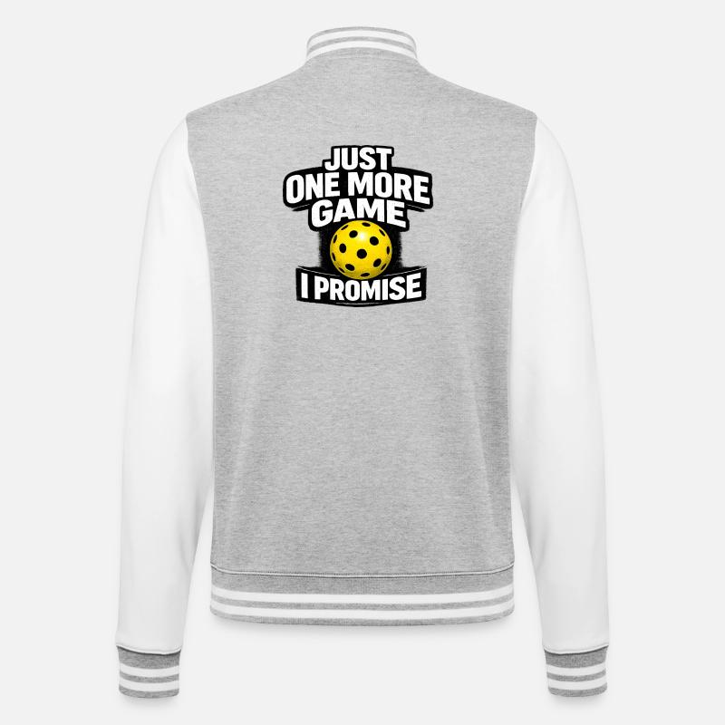 Nur noch ein Spiel, ich verspreche - College-Sweatjacke - Grau meliert/Weiß