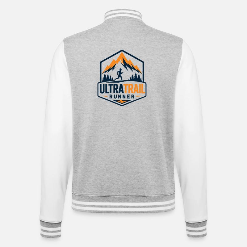 Ultra Trail Runner - College Sweat Jacket - heather grey/white