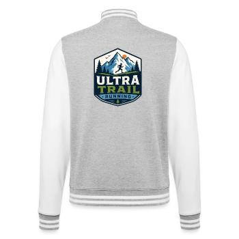 Ultra-Trailrunning - College-Sweatjacke - Grau meliert/Weiß - Hinten - Marisol (170cm)