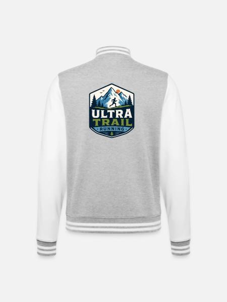 Ultra Trail Running - College Sweat Jacket - heather grey/white