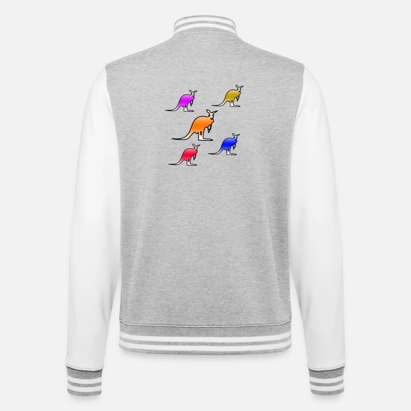 Kängurus - College-Sweatjacke - Grau meliert/Weiß