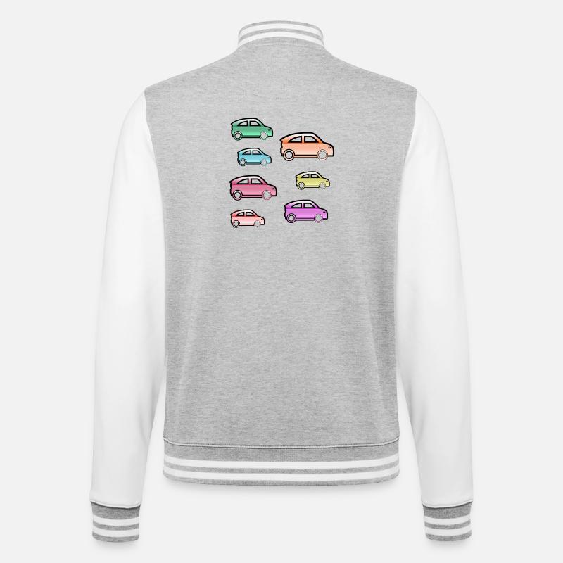 automobiles - College Sweat Jacket - heather grey/white