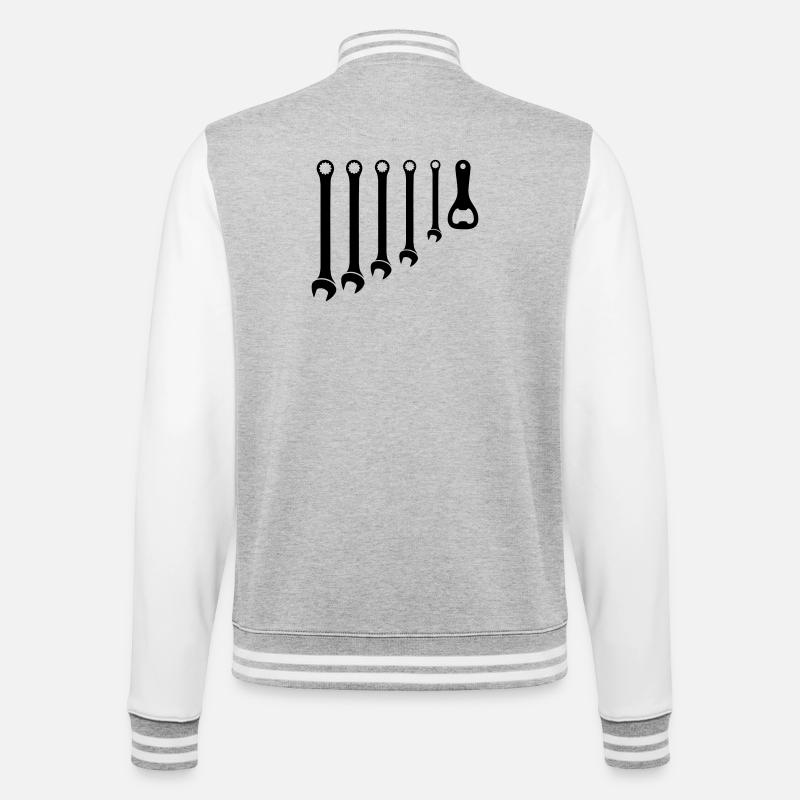 Jeu d’outils et ouvre-bouteille Craftsman - Veste Teddy - gris chiné / blanc