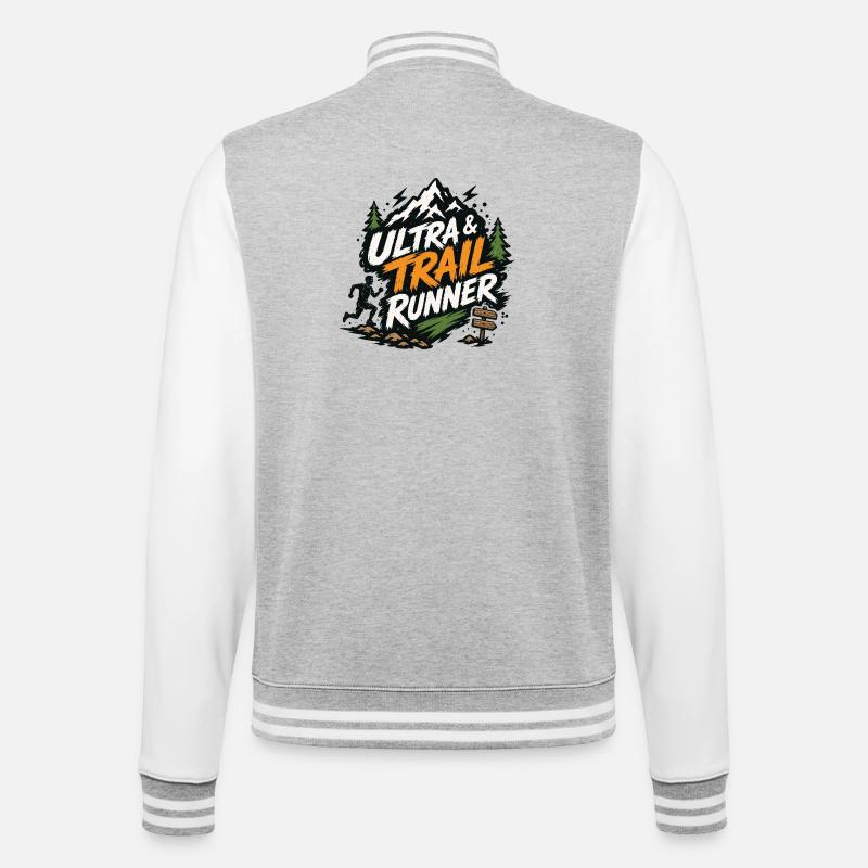 Ultra et trail runner - Veste Teddy - gris chiné / blanc