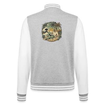 Smoky Summer - College Sweat Jacket - heather grey/white - Back - Marisol (170cm)