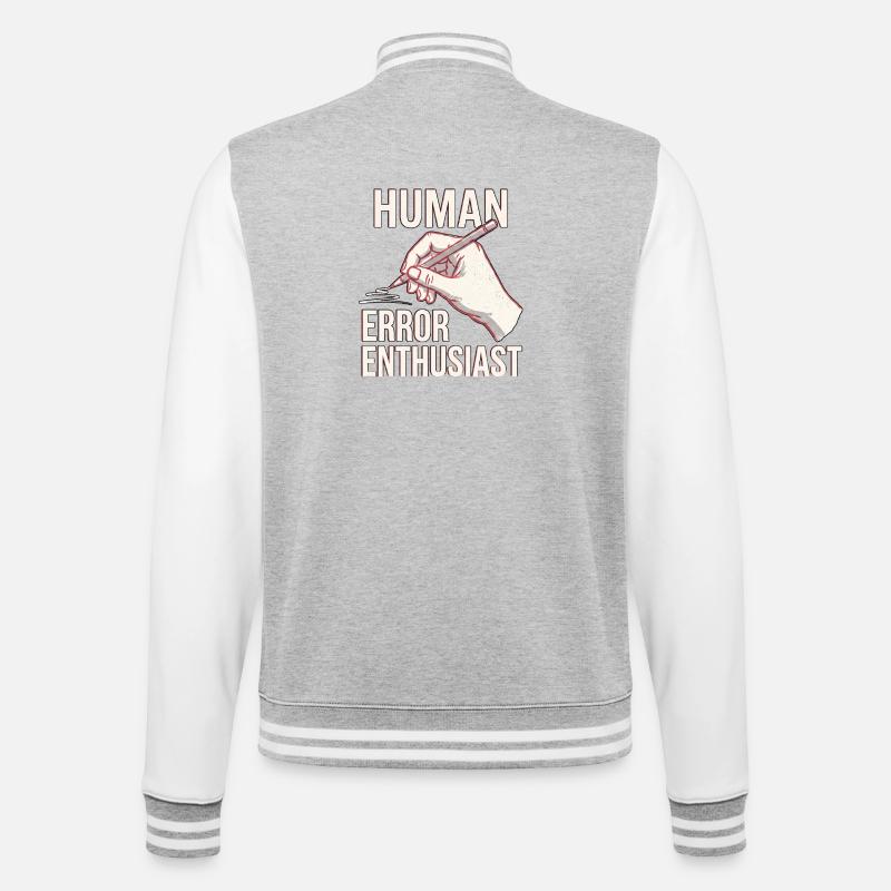 Human Error - College Sweat Jacket - heather grey/white