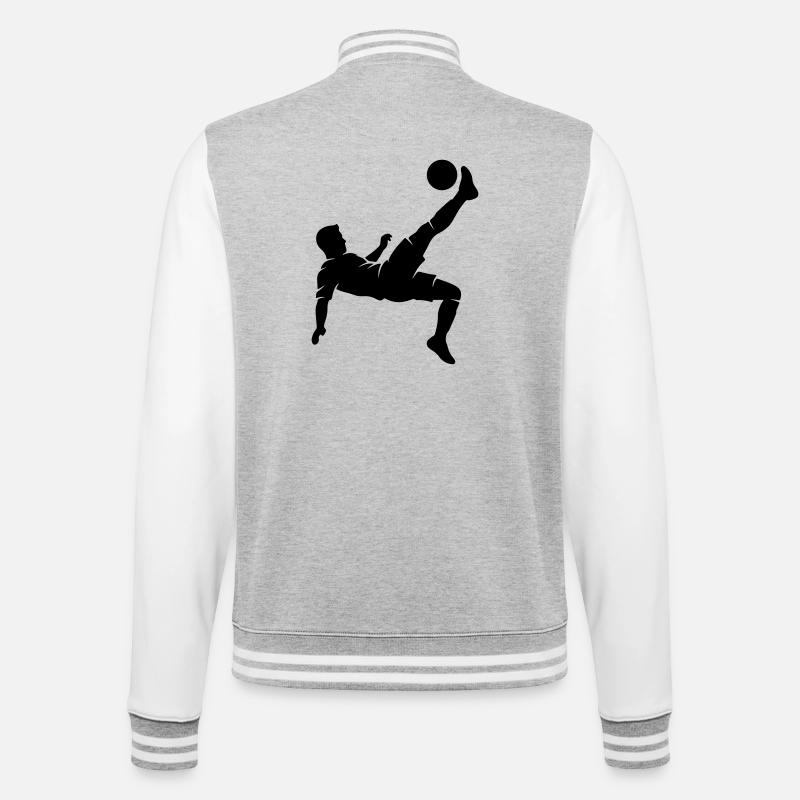 Bicyclette du footballeur - Veste Teddy - gris chiné / blanc