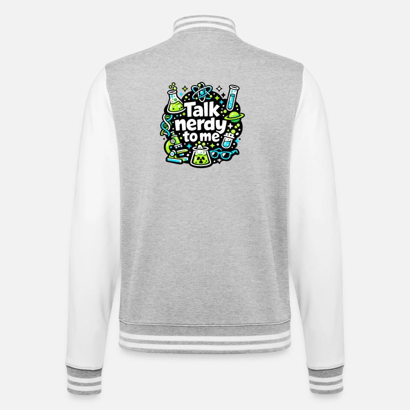 Parlez-moi de design geek - Veste Teddy - gris chiné / blanc
