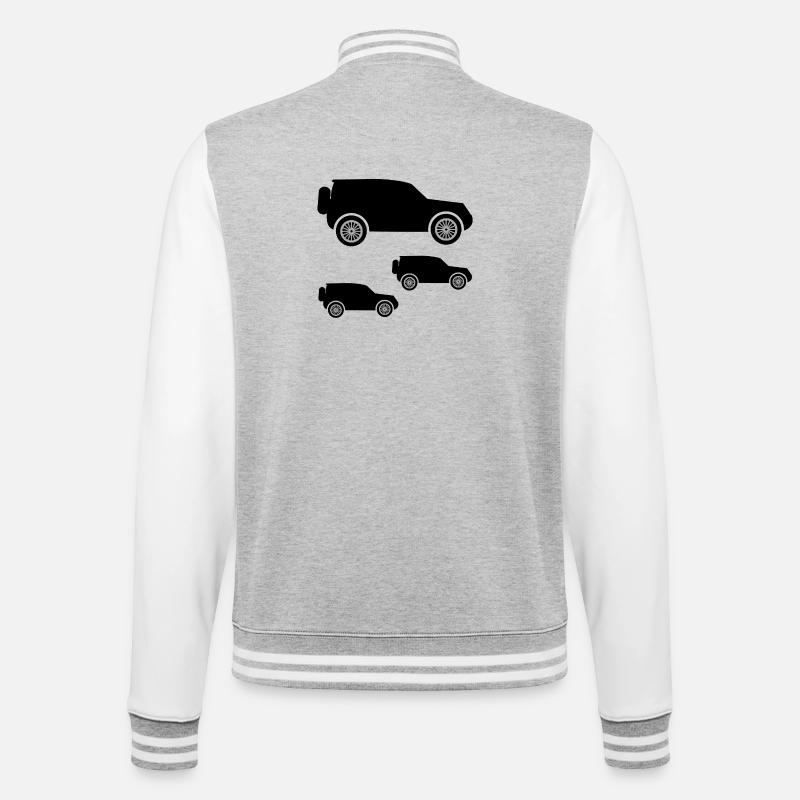 Automobiles - Veste Teddy - gris chiné / blanc