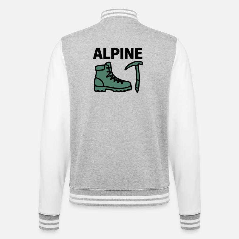 Wanderschuh Eispickel Alpine Bergsteigen Klettern - College Sweat Jacket - heather grey/white