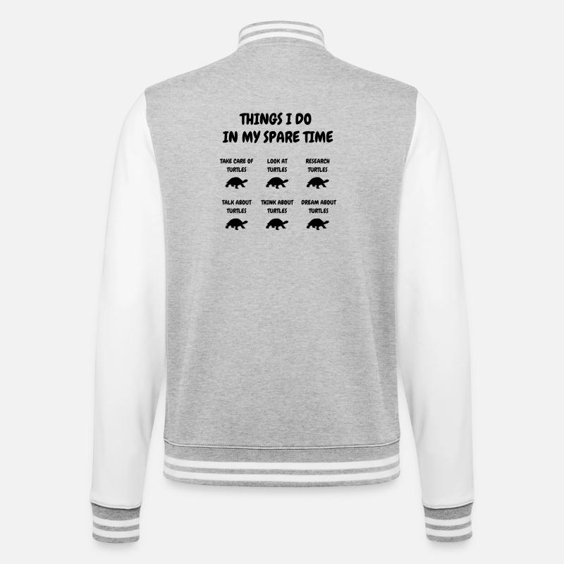 Obsessed with Turtles - College Sweat Jacket - heather grey/white
