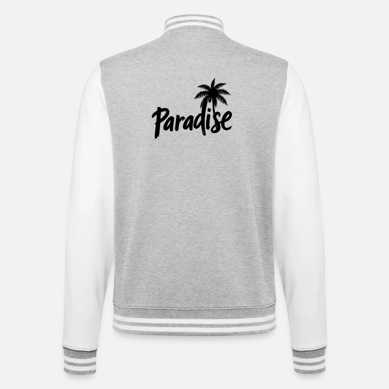 Palmiers du paradis - Veste Teddy - gris chiné / blanc