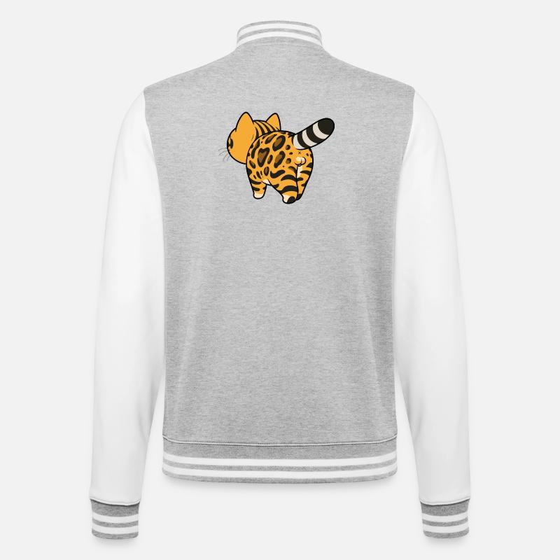 Convertisseur de motifs léopard - Veste Teddy - gris chiné / blanc