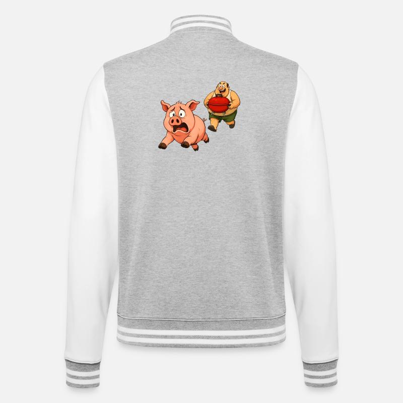 Conception de gril amusante - Veste Teddy - gris chiné / blanc