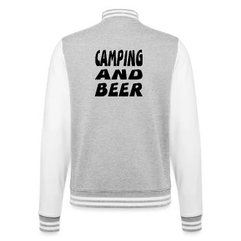 Camping - College-Sweatjacke - Grau meliert/Weiß - Hinten - Marisol (170cm)