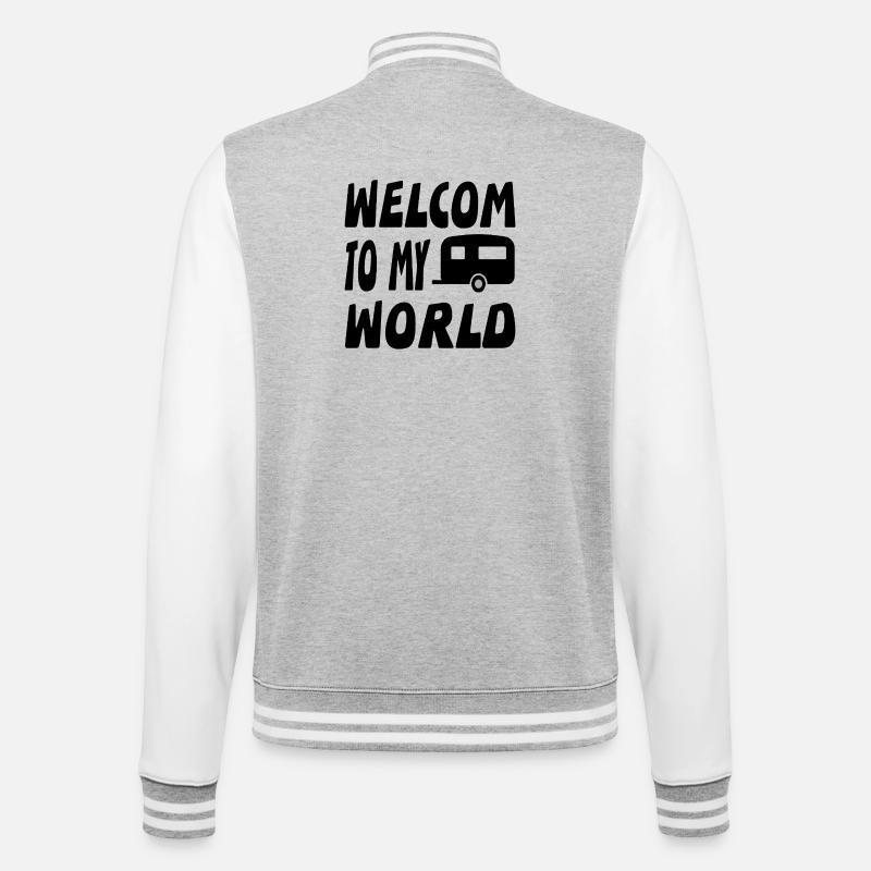 Camping - College Sweat Jacket - heather grey/white