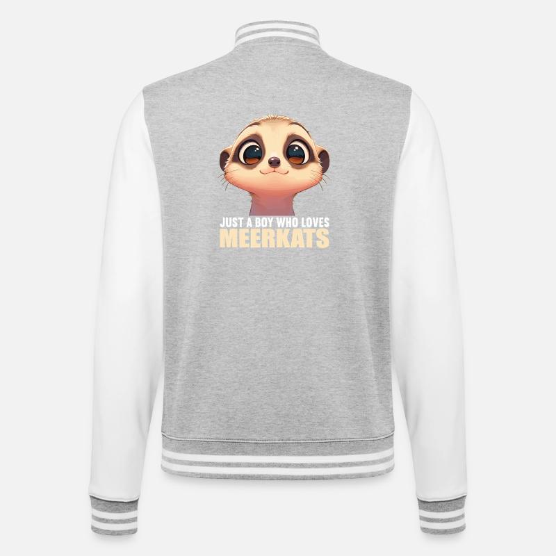 Suricate Erdmännchen - Veste Teddy - gris chiné / blanc