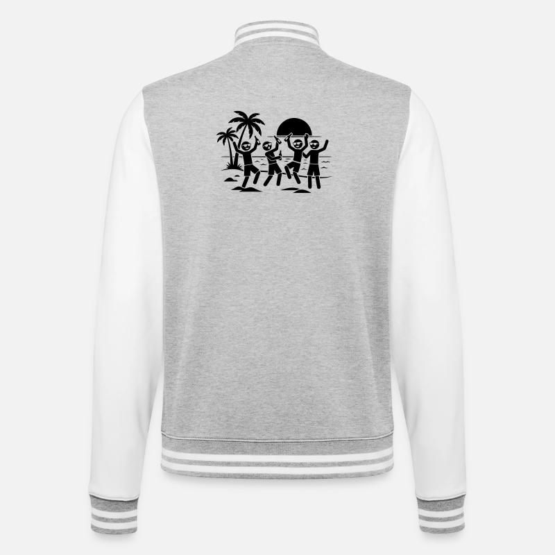 Beach Holiday Party - College Sweat Jacket - heather grey/white